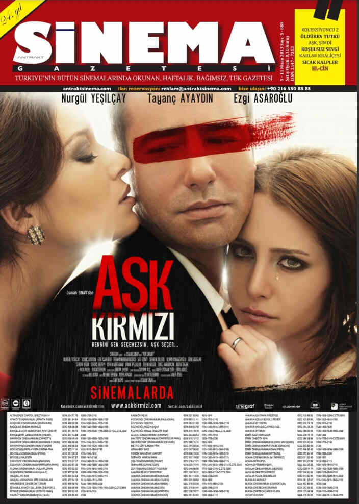 ANTRAKT SINEMA GAZETESI magazine side cover Issue 5 5 April 2013