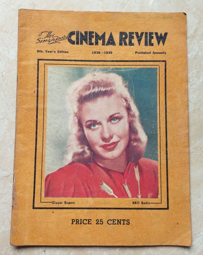 SINGAPORE CINEMA REVIEW magazine side cover   1938