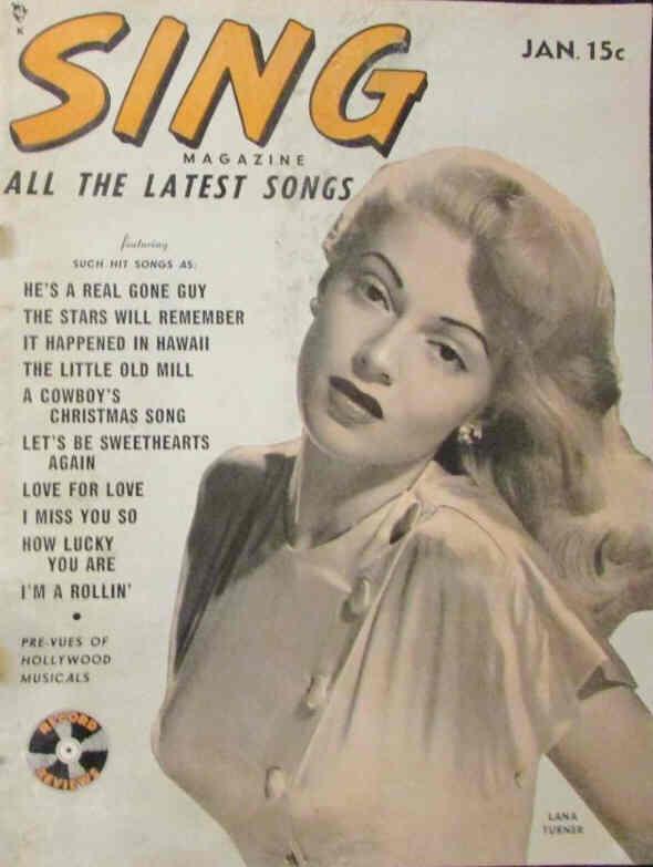 SING MAGAZINE magazine side cover  January 1948
