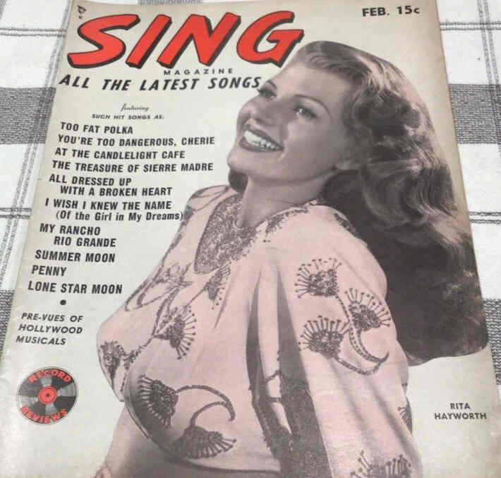 SING MAGAZINE magazine side cover  February 1948