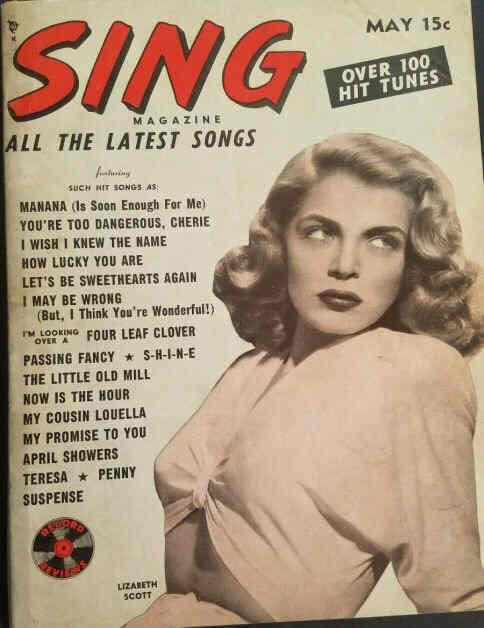SING MAGAZINE magazine side cover  May 1948