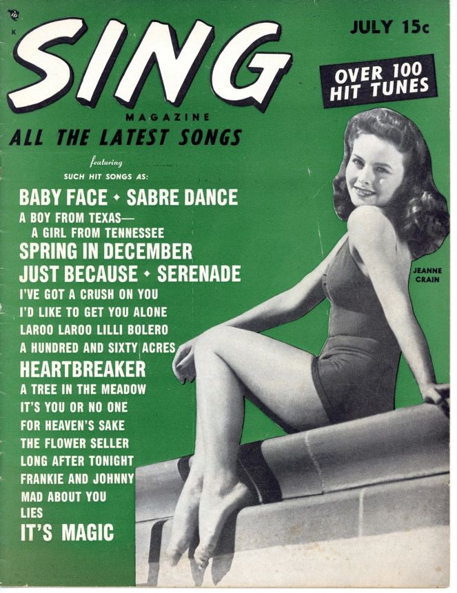 SING MAGAZINE magazine side cover  July 1948