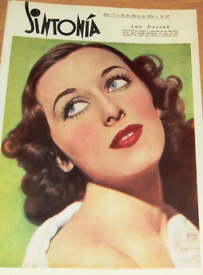 SINTONIA magazine side cover Issue 57 26 May 1934