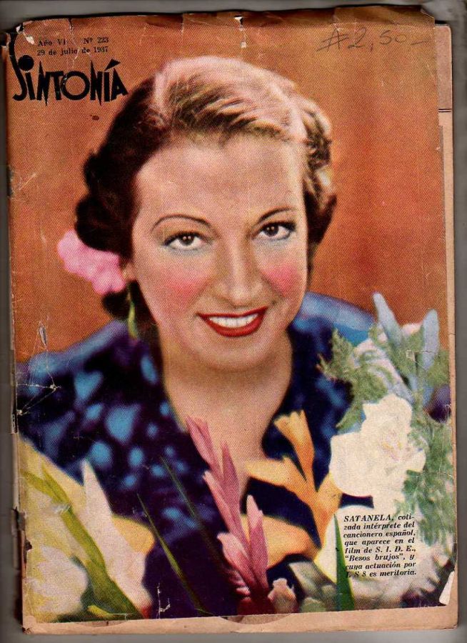 SINTONIA magazine side cover 29 July 1937