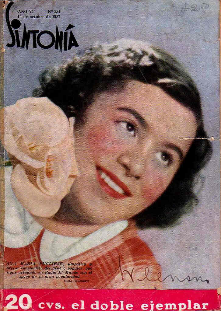 SINTONIA magazine side cover 14 October 1937
