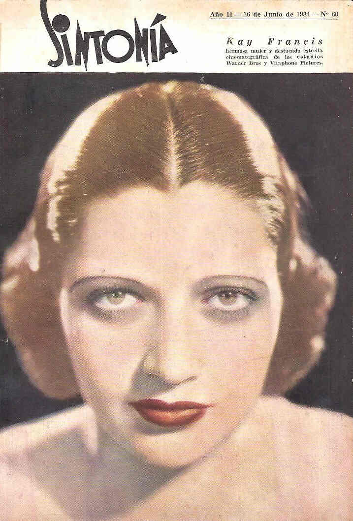 SINTONIA magazine side cover Issue 60 16 June 1934