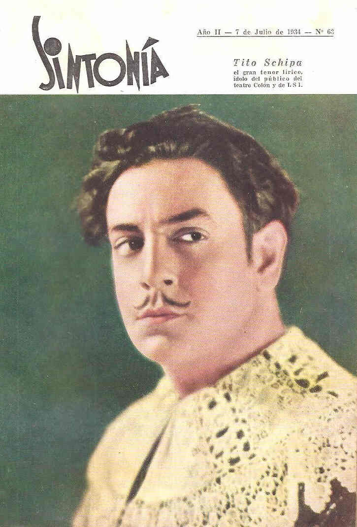 SINTONIA magazine side cover Issue 63 7 July 1934