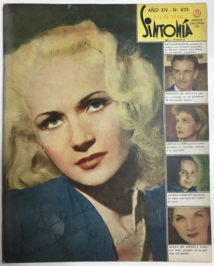 SINTONIA magazine side cover Issue 473  July 1946