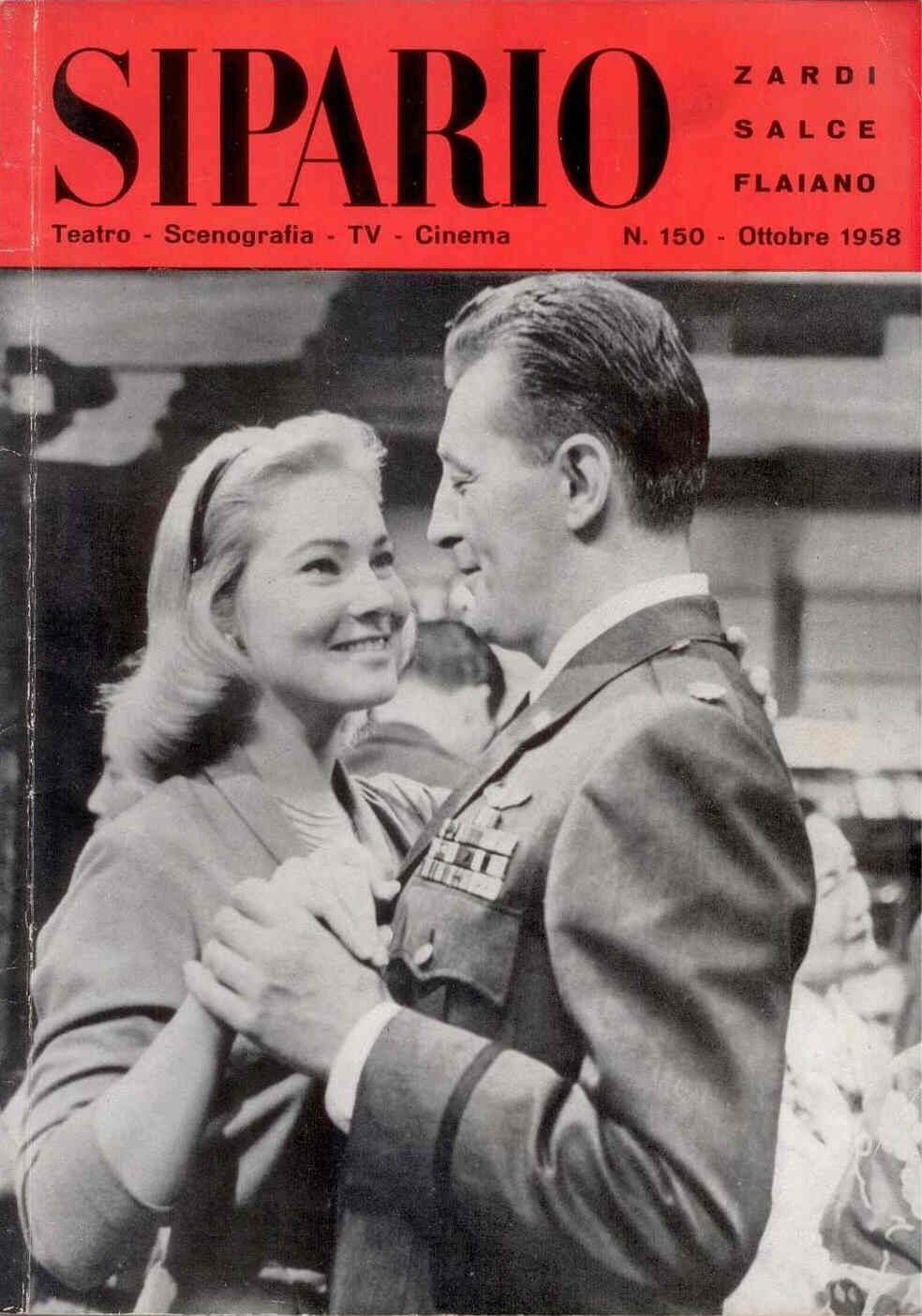 SIPARIO magazine side cover Issue 150 October 1958
