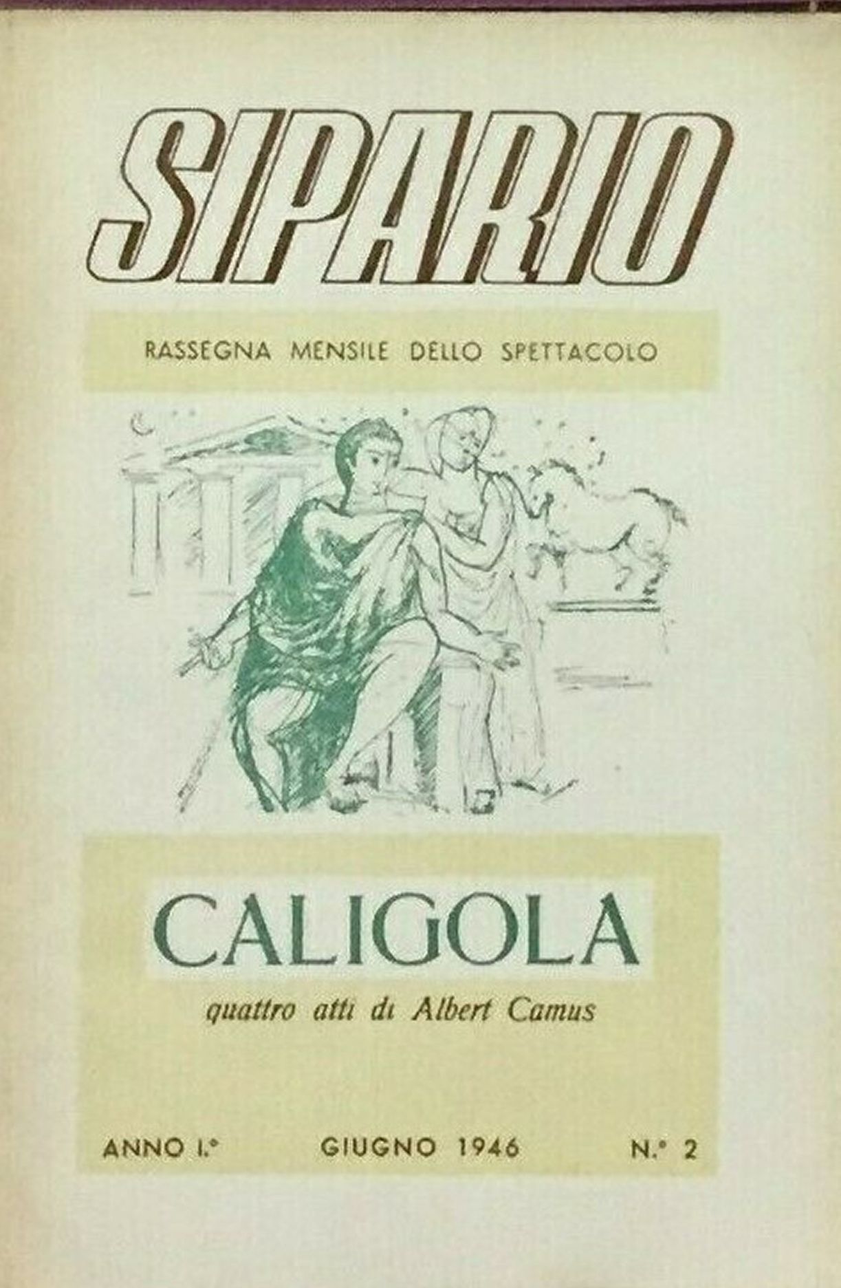 SIPARIO magazine side cover Issue 2 June 1946