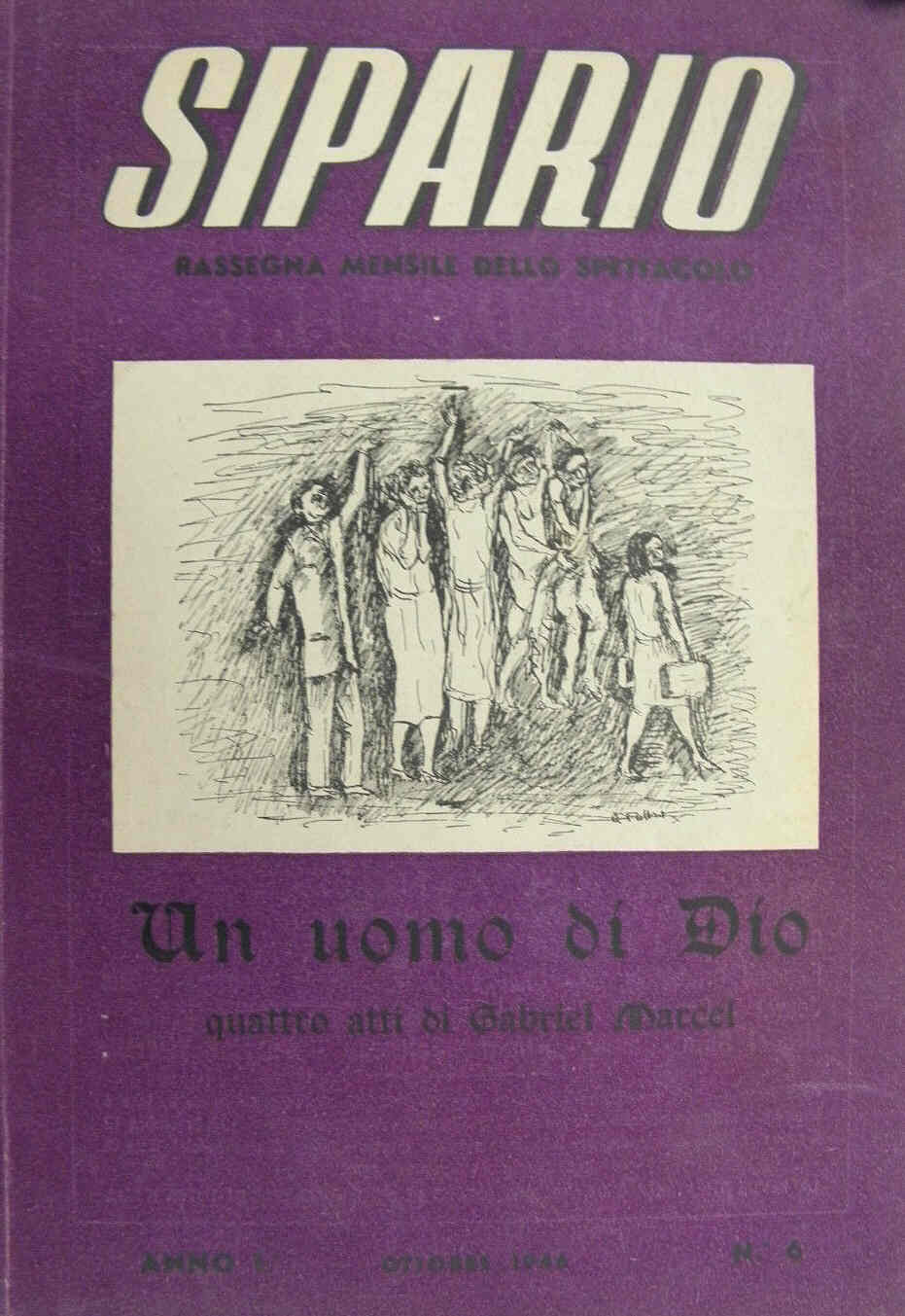 SIPARIO magazine side cover Issue 6 October 1946