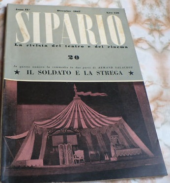 SIPARIO magazine side cover Issue 20 December 1947