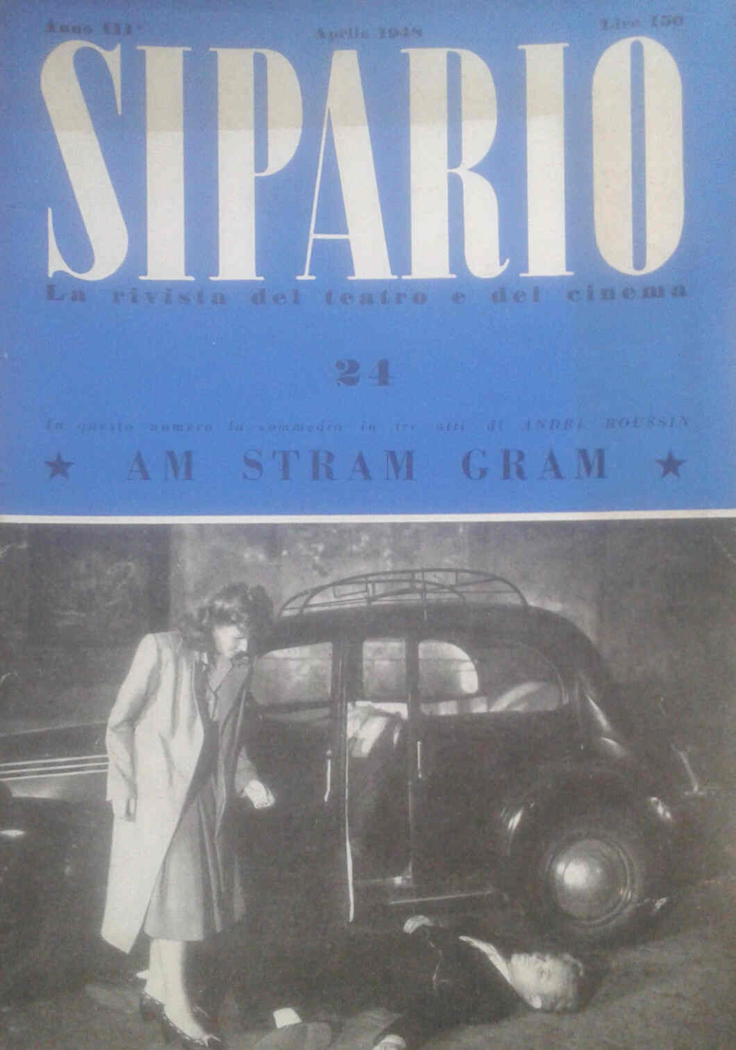 SIPARIO magazine side cover Issue 24 April 1948