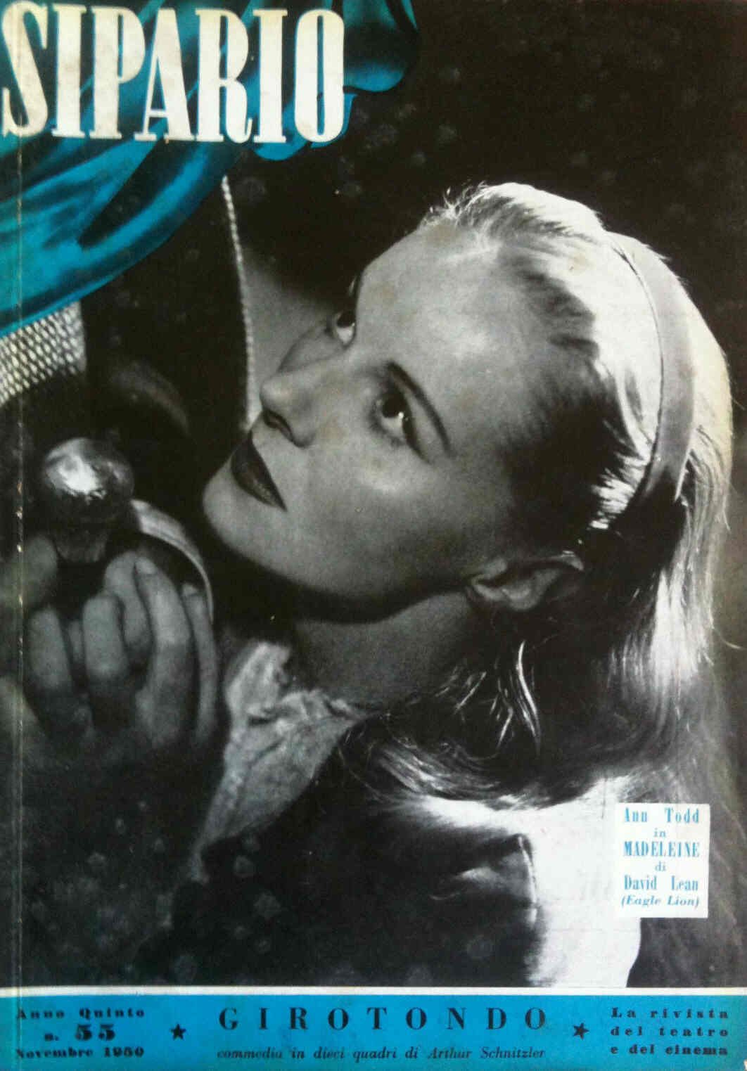 SIPARIO magazine side cover Issue 55 November 1950