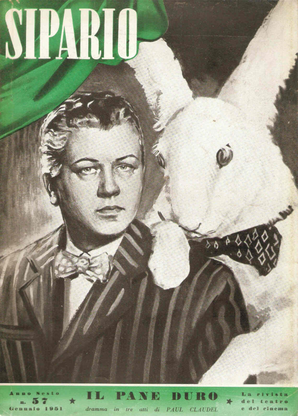 SIPARIO magazine side cover Issue 57 January 1951