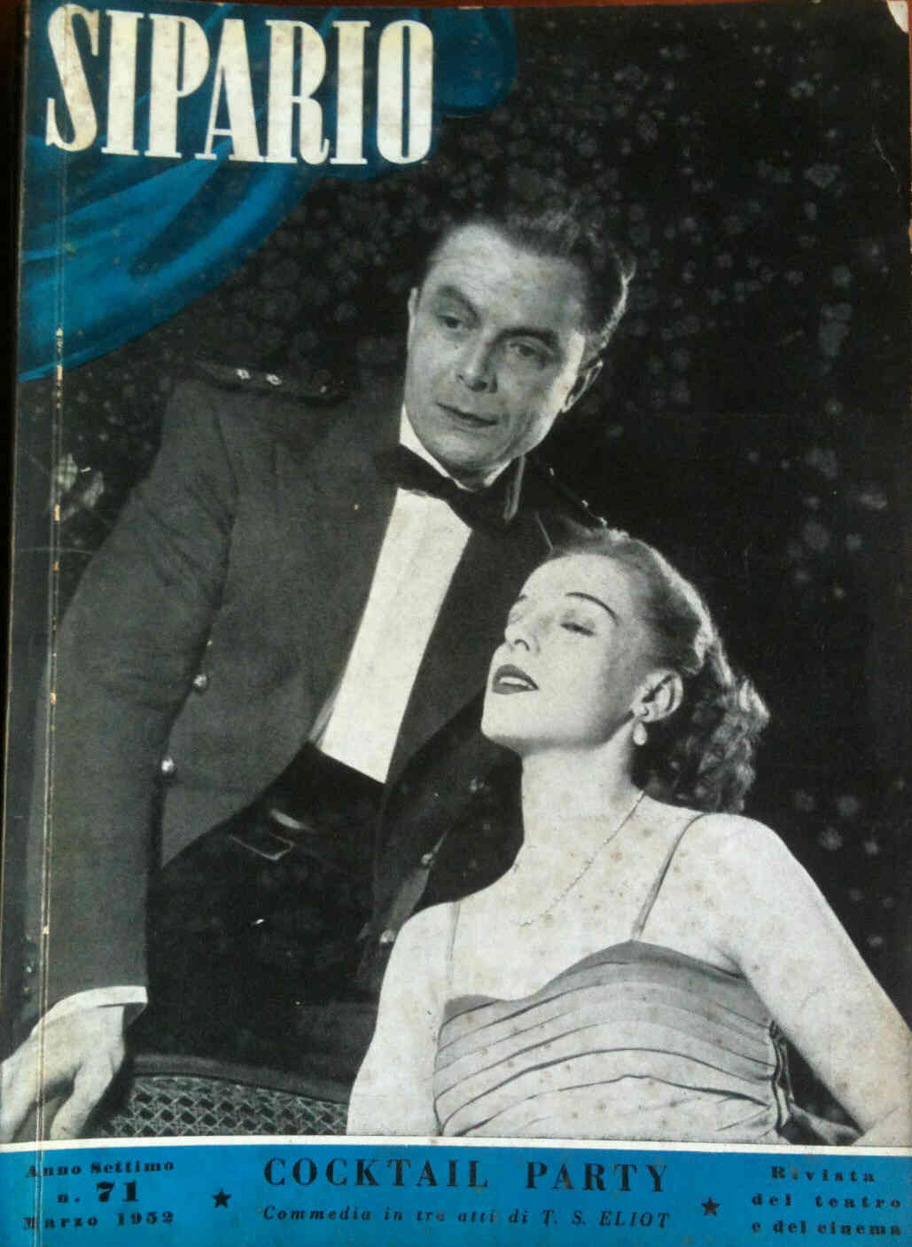 SIPARIO magazine side cover Issue 71 March 1952