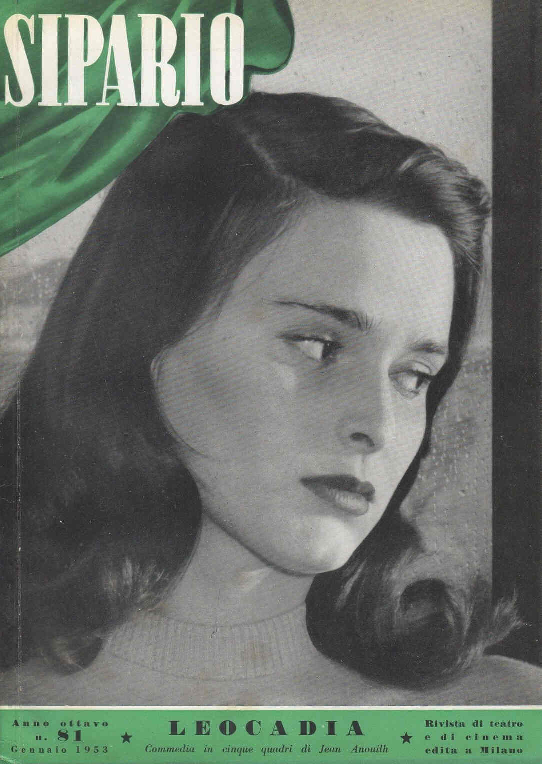 SIPARIO magazine side cover Issue 81 January 1953