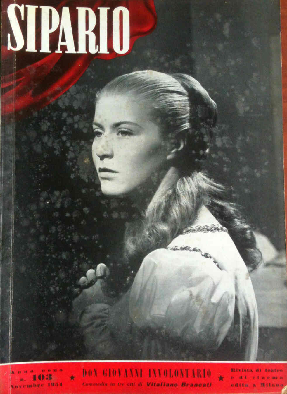 SIPARIO magazine side cover Issue 103 November 1954