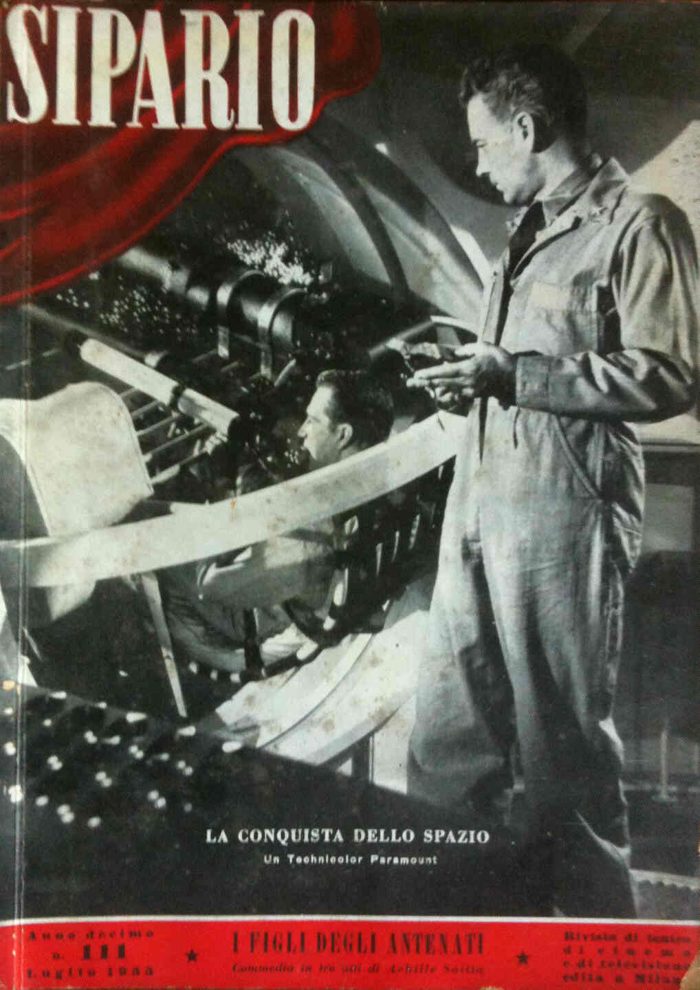 SIPARIO magazine side cover Issue 111 July 1955