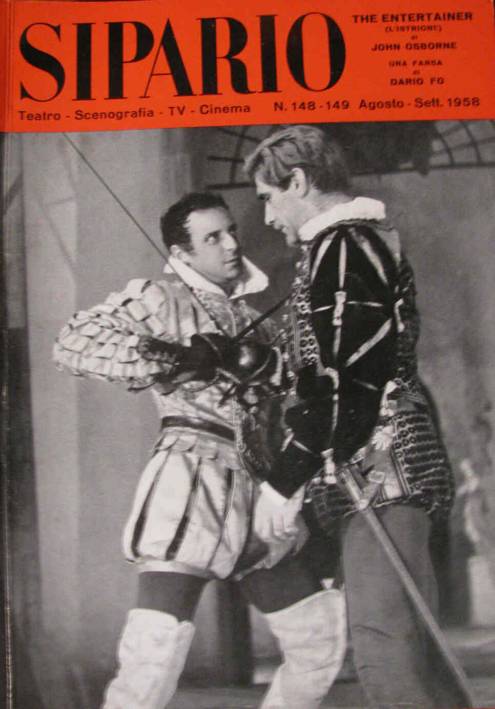 SIPARIO magazine side cover Issue 148/149 August/September 1958