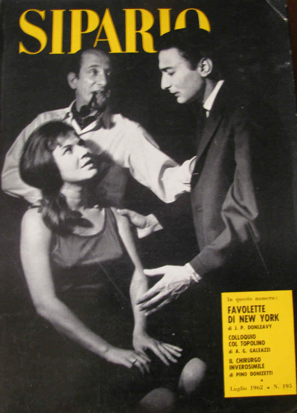 SIPARIO magazine side cover Issue 195 July 1962