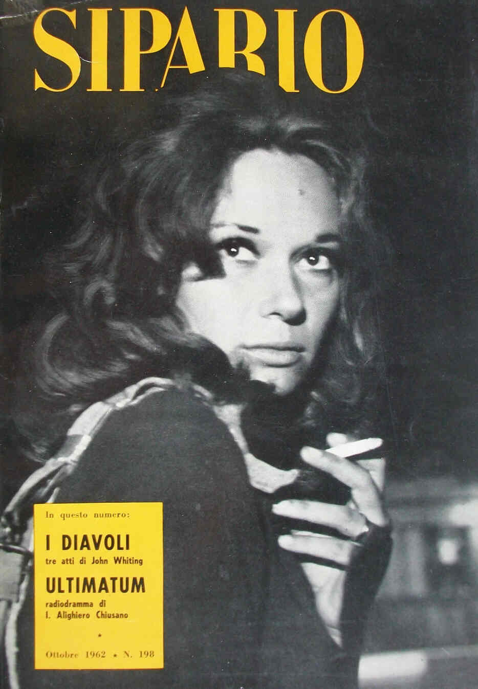 SIPARIO magazine side cover Issue 198 October 1962