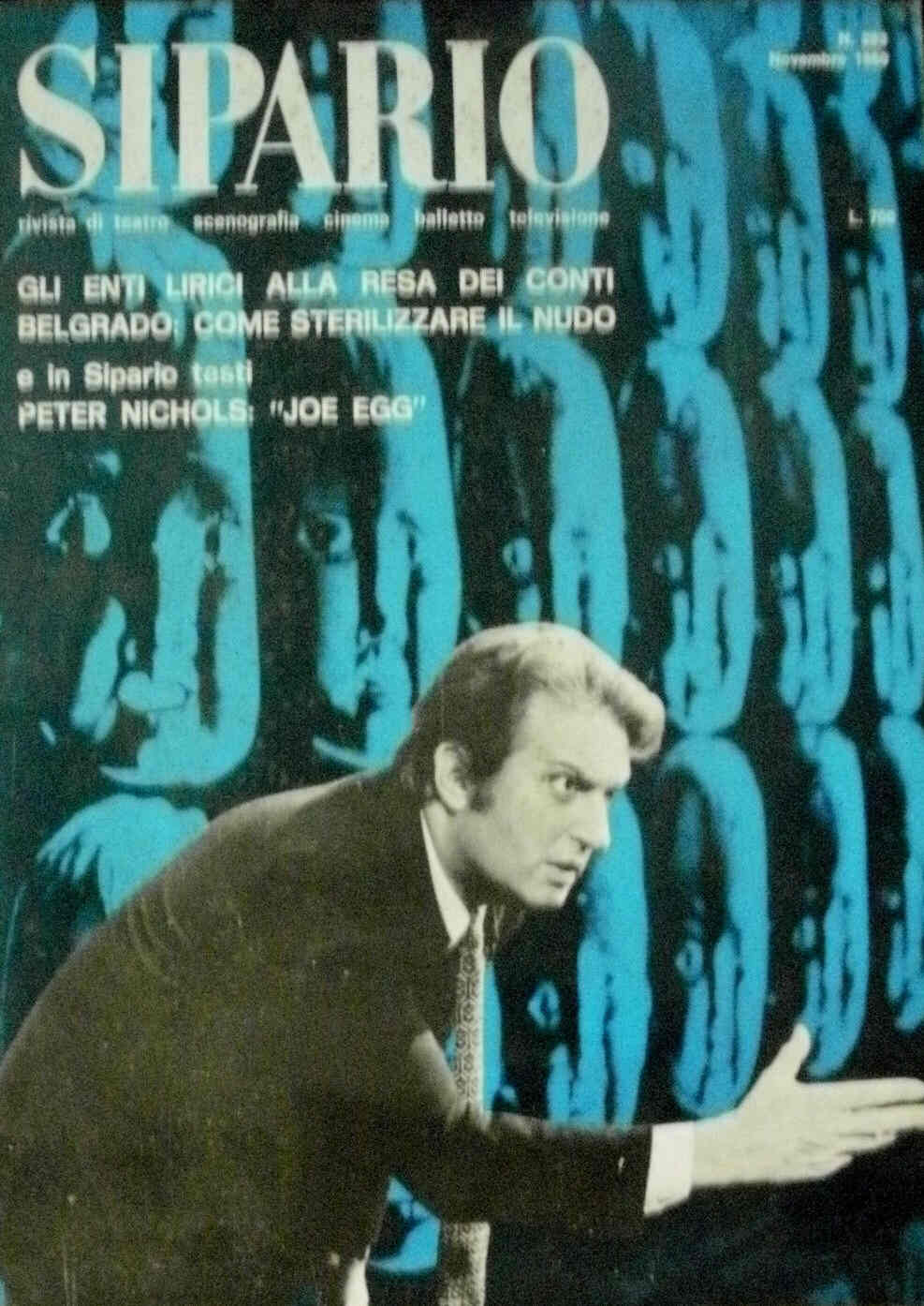 SIPARIO magazine side cover Issue 283 November 1969