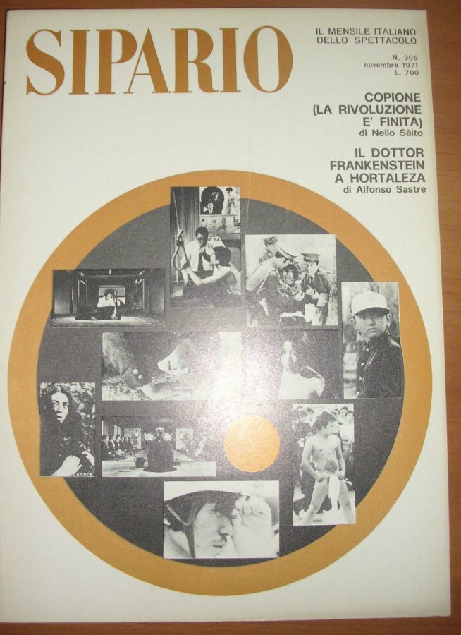 SIPARIO magazine side cover Issue 306 November 1971