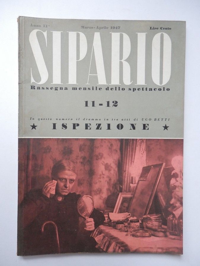 SIPARIO magazine side cover Issue 11-12  March/April 1947