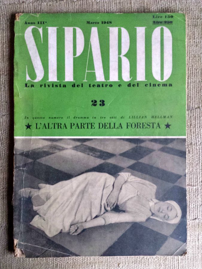 SIPARIO magazine side cover Issue 23 March 1948