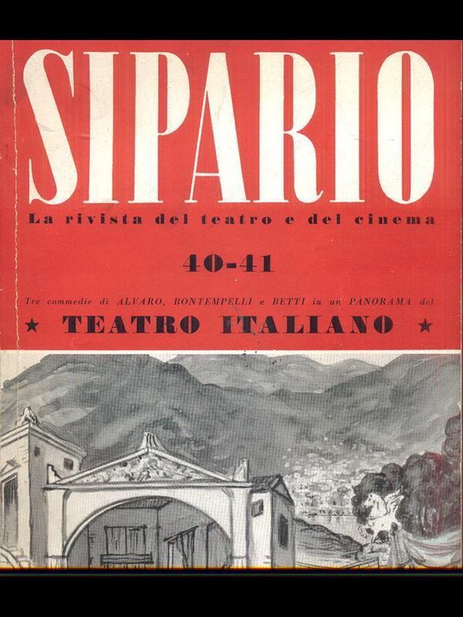 SIPARIO magazine side cover Issue 40-1  August/September 1949