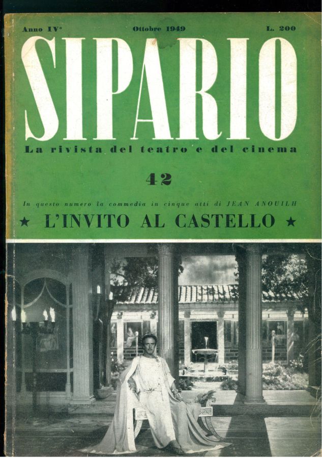 SIPARIO magazine side cover Issue 42 October 1949