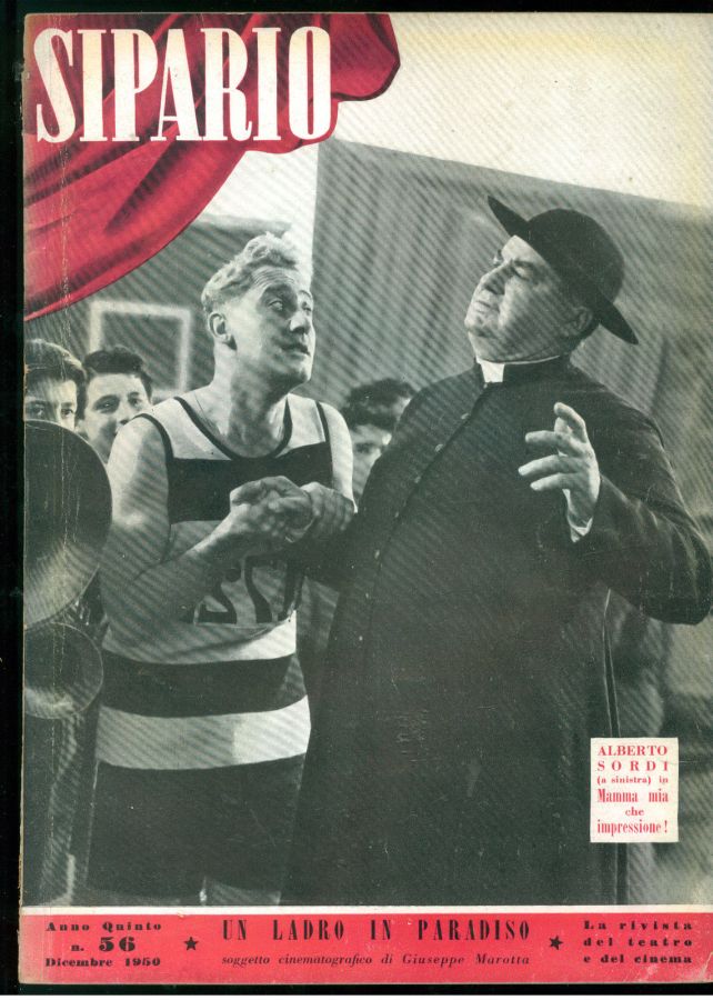 SIPARIO magazine side cover Issue 56 December 1950
