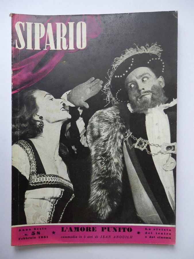 SIPARIO magazine side cover Issue 58  February 1951