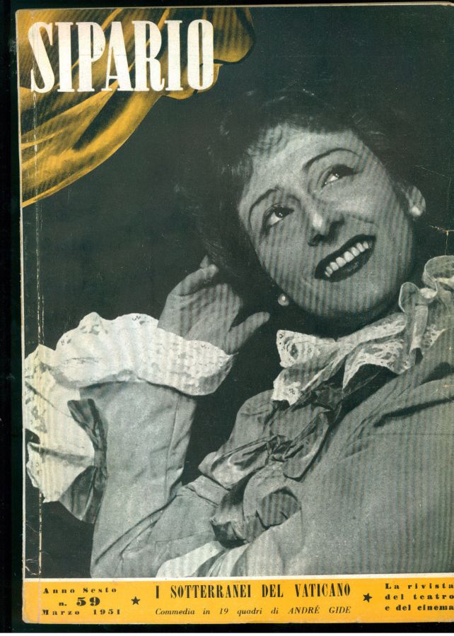 SIPARIO magazine side cover Issue 59 March 1951