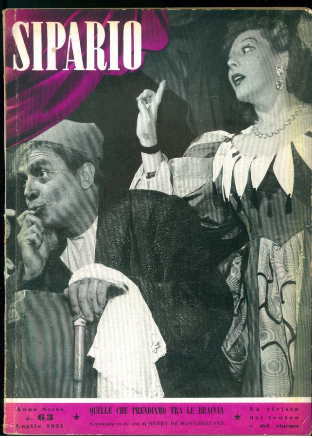 SIPARIO magazine side cover Issue 63  July 1951