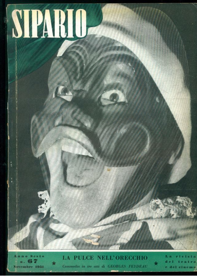 SIPARIO magazine side cover Issue 67  November 1951