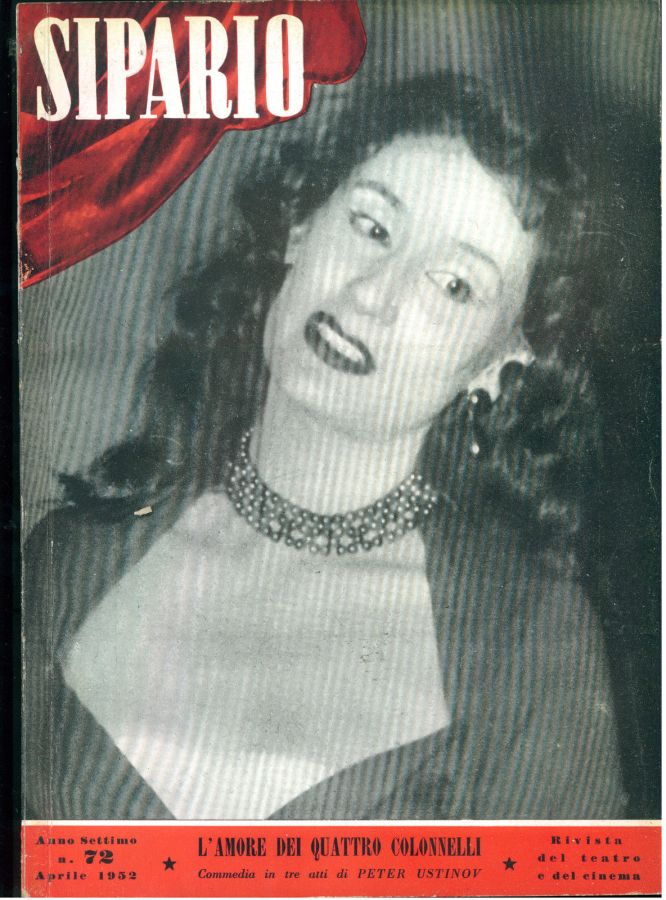 SIPARIO magazine side cover Issue 72 April 1952