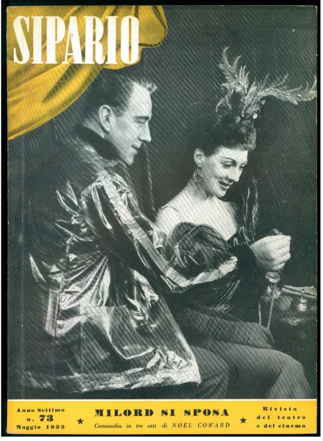 SIPARIO magazine side cover Issue 73 May 1952