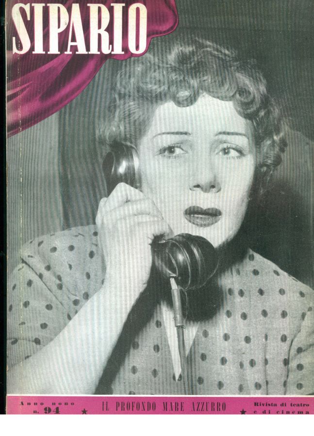 SIPARIO magazine side cover Issue 94 February 1954