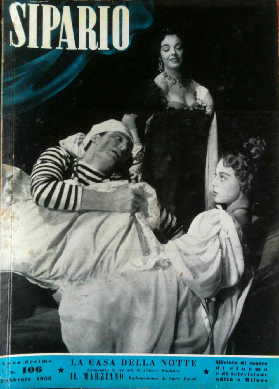 SIPARIO magazine side cover Issue 106 February 1955