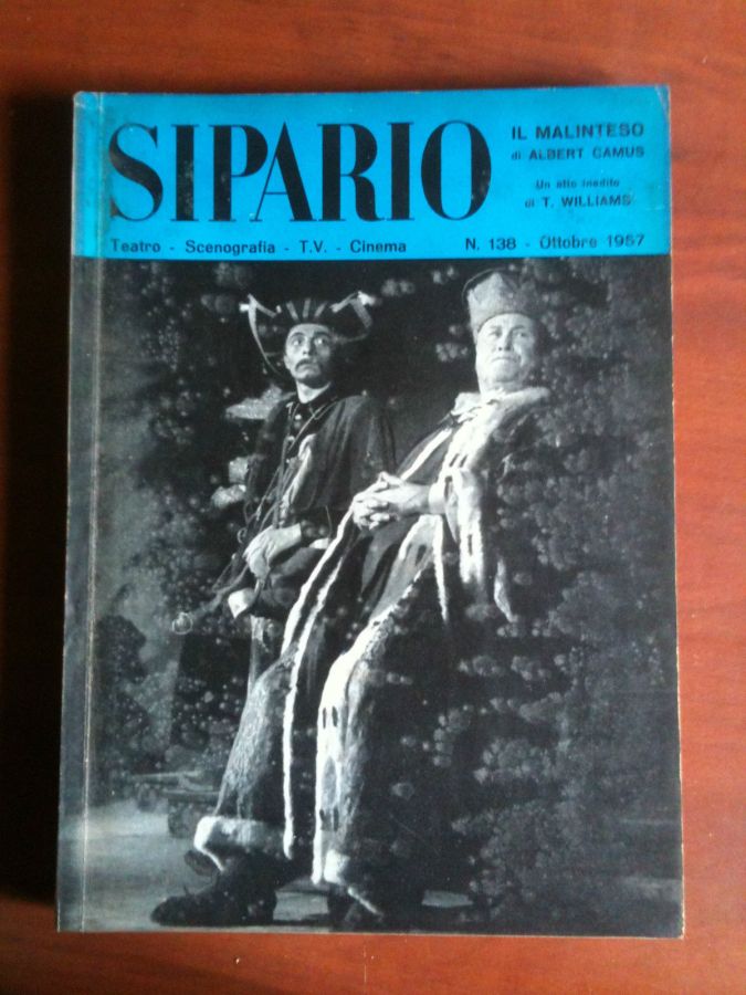 SIPARIO magazine side cover Issue 138  October 1957