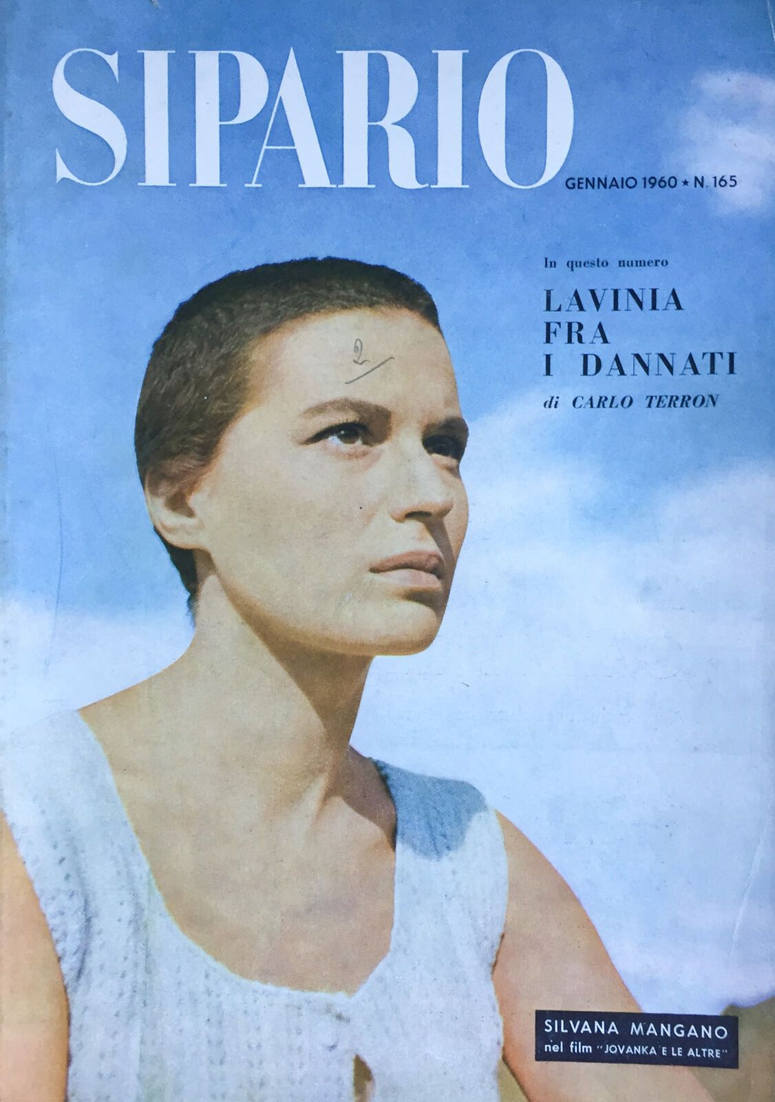 SIPARIO magazine side cover Issue 165  January 1960