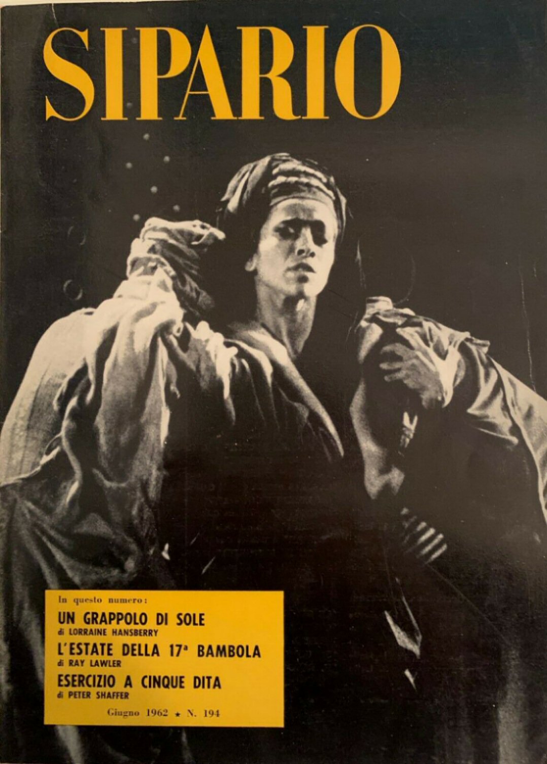 SIPARIO magazine side cover Issue 194  June 1962