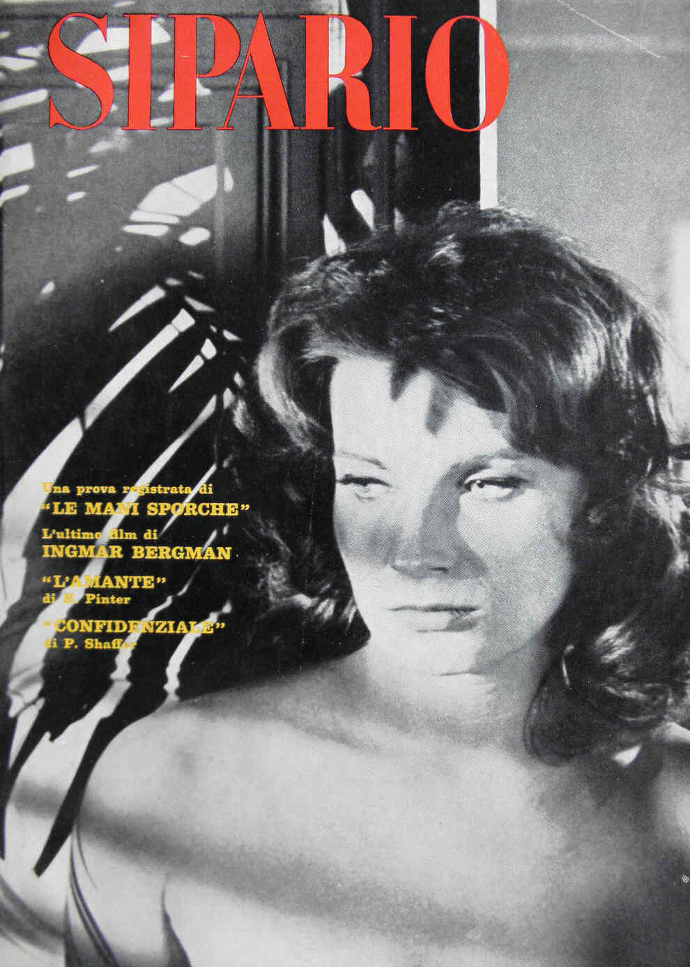 SIPARIO magazine side cover Issue 216 April 1964
