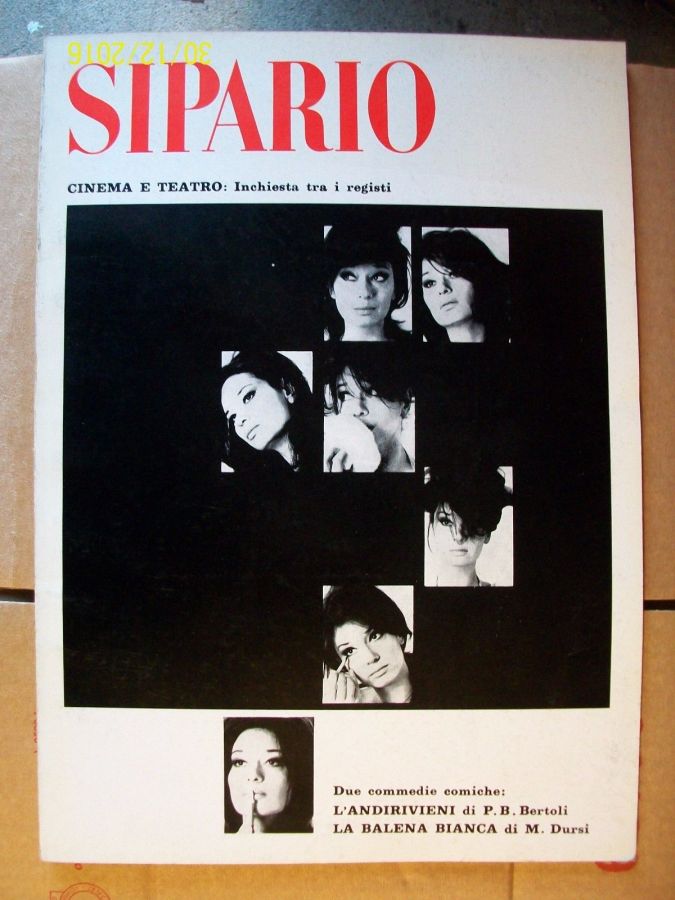 SIPARIO magazine side cover Issue 240  April 1966