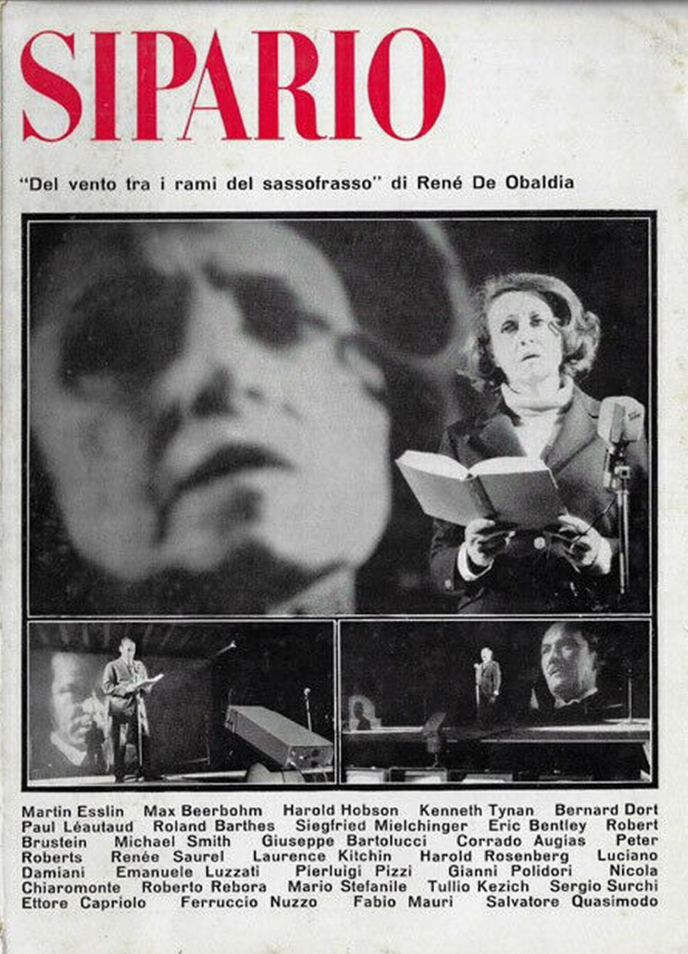 SIPARIO magazine side cover Issue 251  March 1967