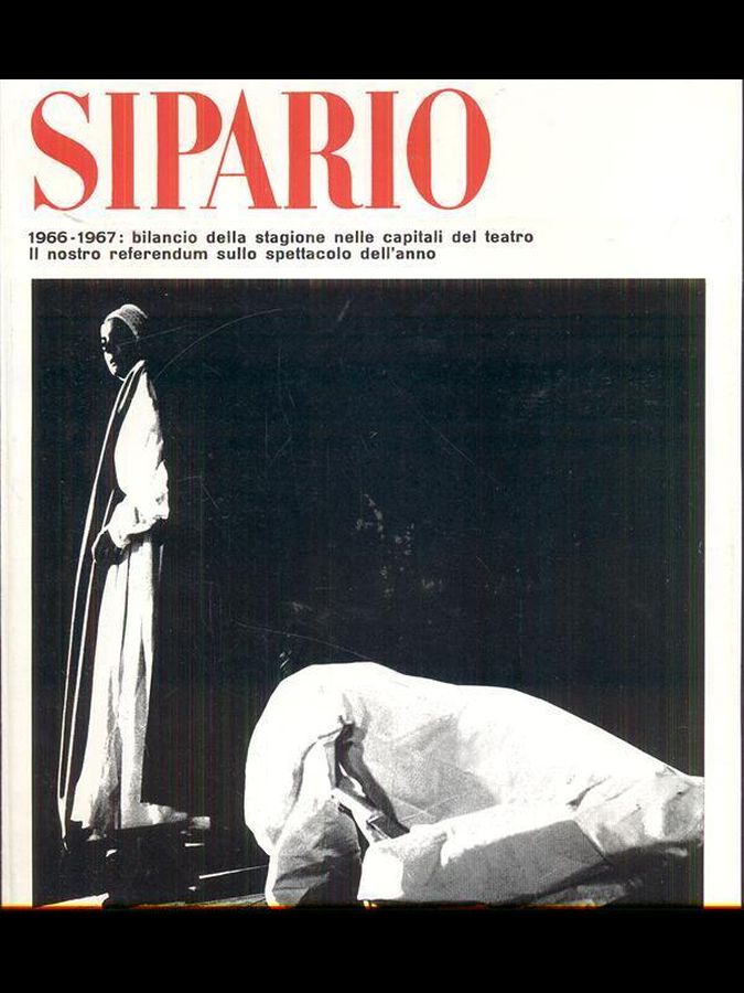 SIPARIO magazine side cover Issue 255  July 1967