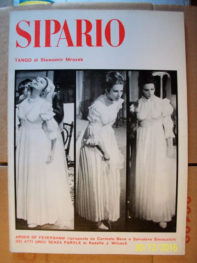 SIPARIO magazine side cover Issue 259  November 1967