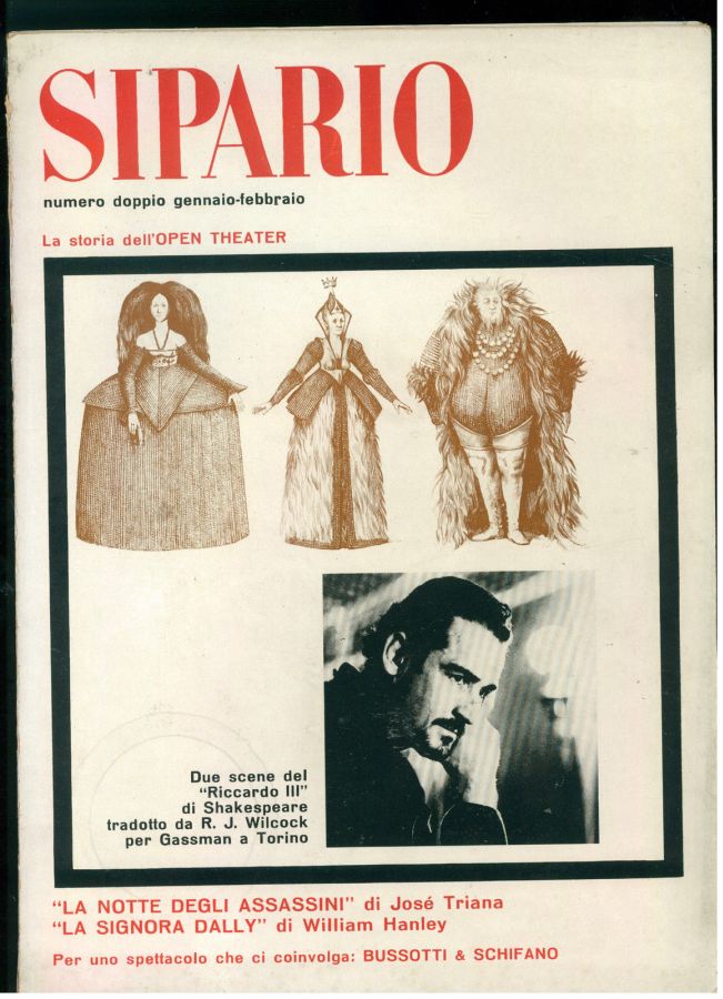 SIPARIO magazine side cover Issue 261-2  January/February 1968